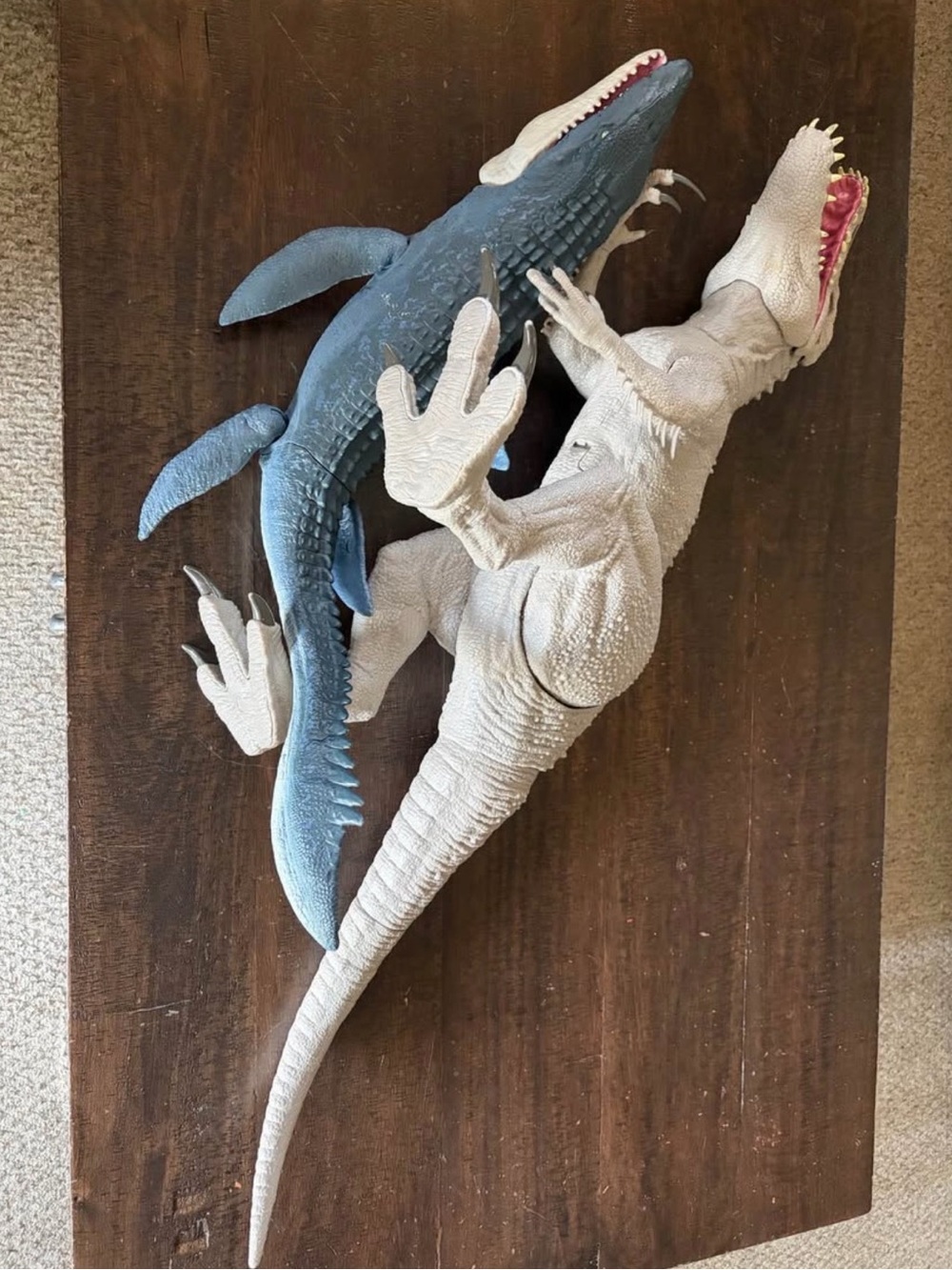 Large Dinosaur and Mosasaur Figure Set XL Jumbo Jurassic Park